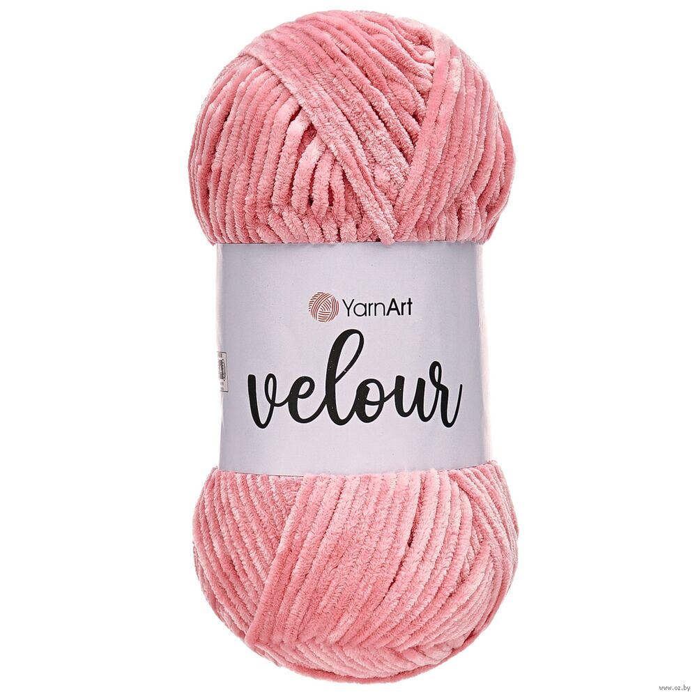 Пряжа "Velour №862" (100 г; 170 м; пыльно-розовый)