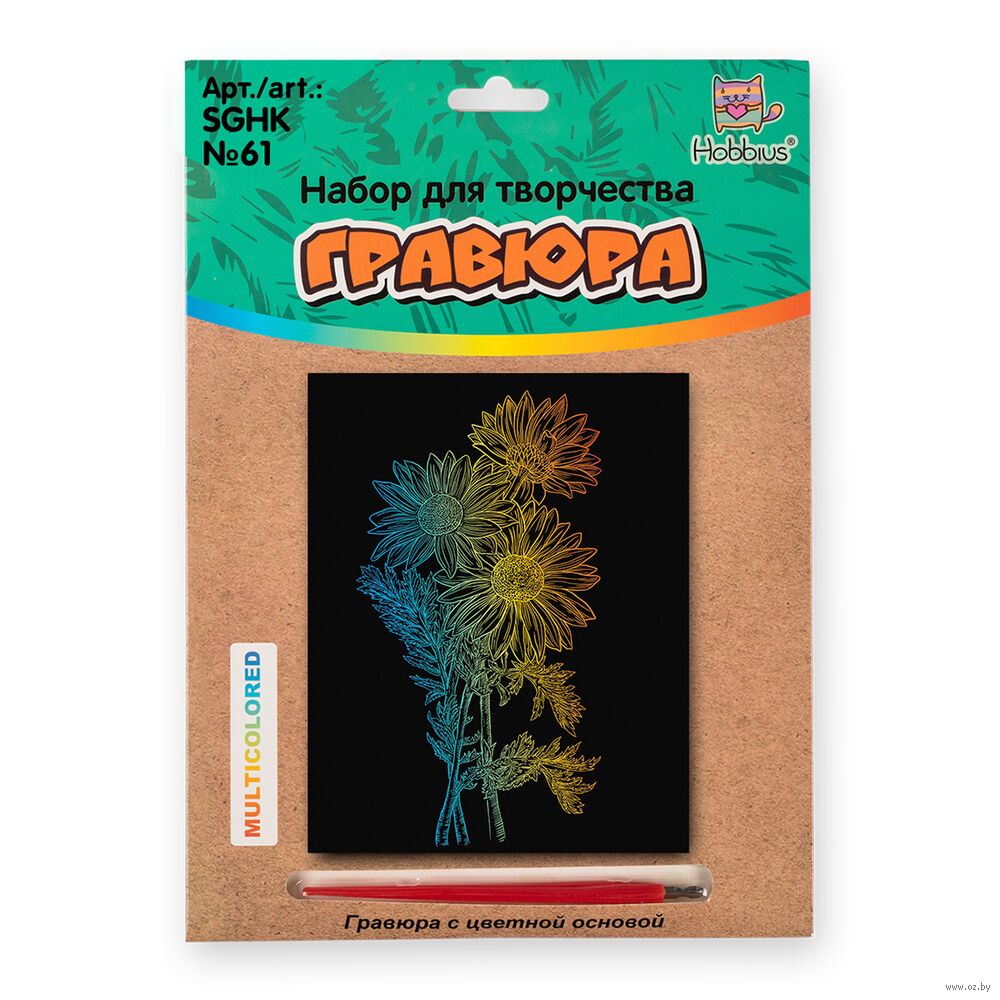 Гравюра "Астры" (разноцветный)