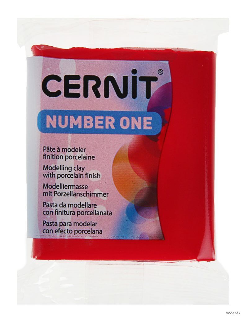 Глина полимерная "CERNIT Number One" (рождественский красный; 56 г)