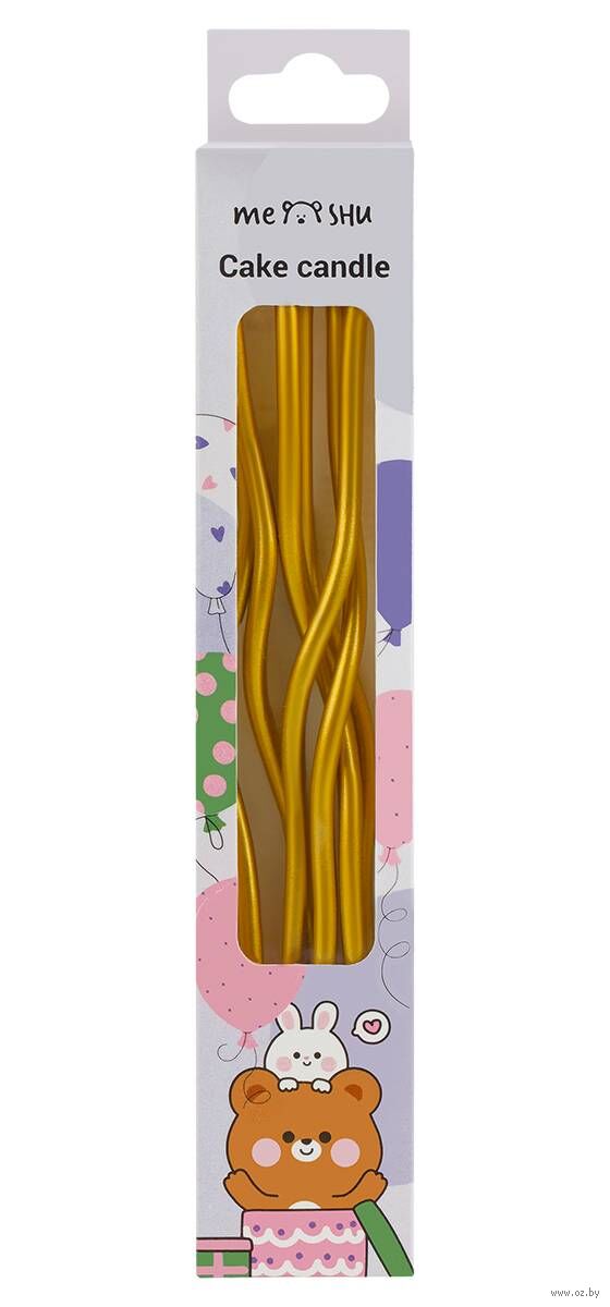 Набор свечей для торта "Wave gold" (6 шт.)