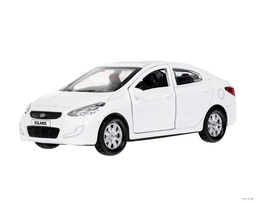 Машинка инерционная "Hyundai Solaris" (белая)