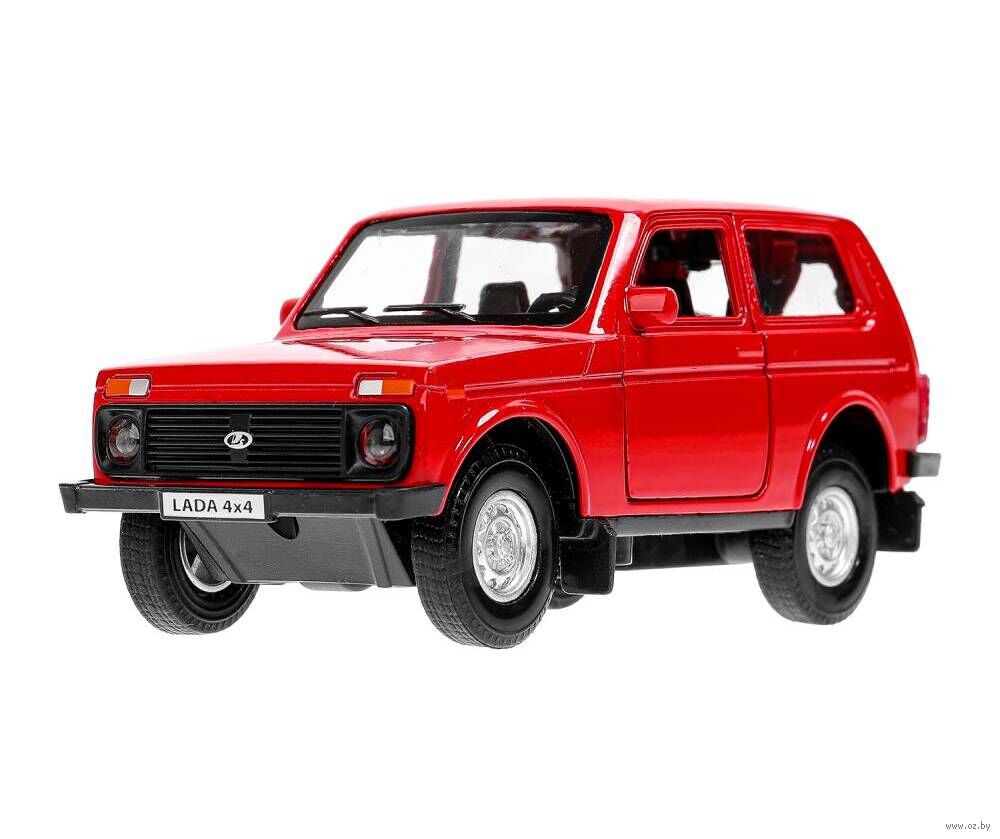 Машинка инерционная "Lada 4x4" (красная)