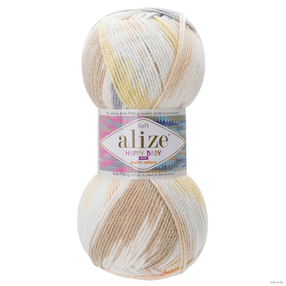 Пряжа "Happy Baby New. Multi Colors №52999" (100 г; 320 м; секционный)