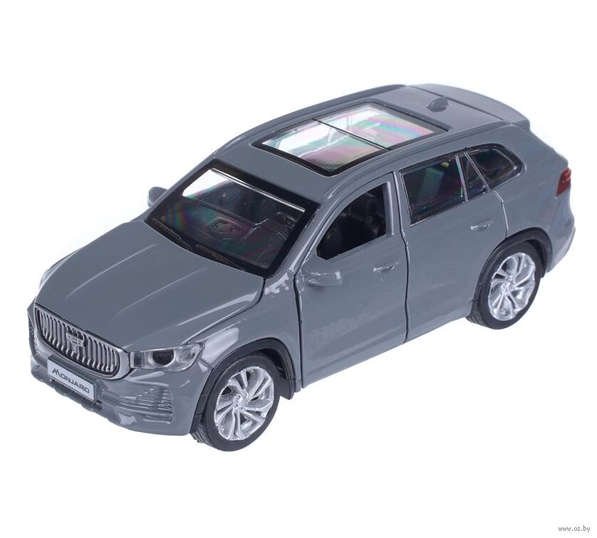 Машинка инерционная "Geely Monjaro" (светло-серый)