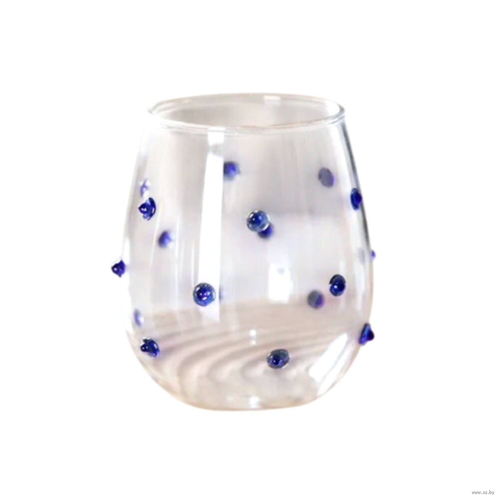Стакан стеклянный "Blue Irregular Dot" (400 мл)