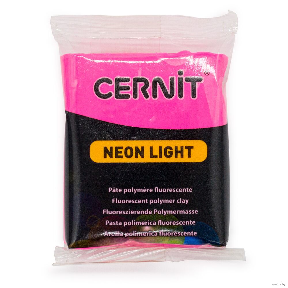 Глина полимерная запекаемая "Cernit Neon" (неон-розовый; 56 г)
