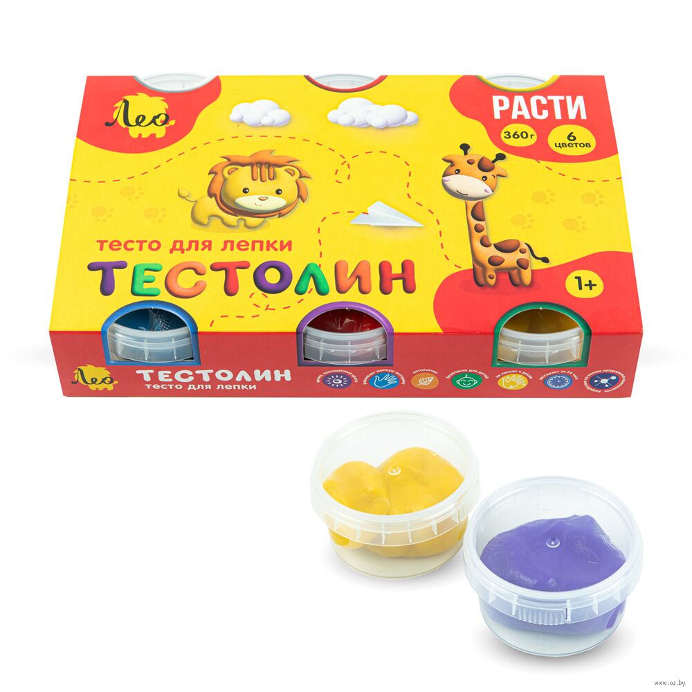 Набор для лепки "Тестолин" (6 цветов)