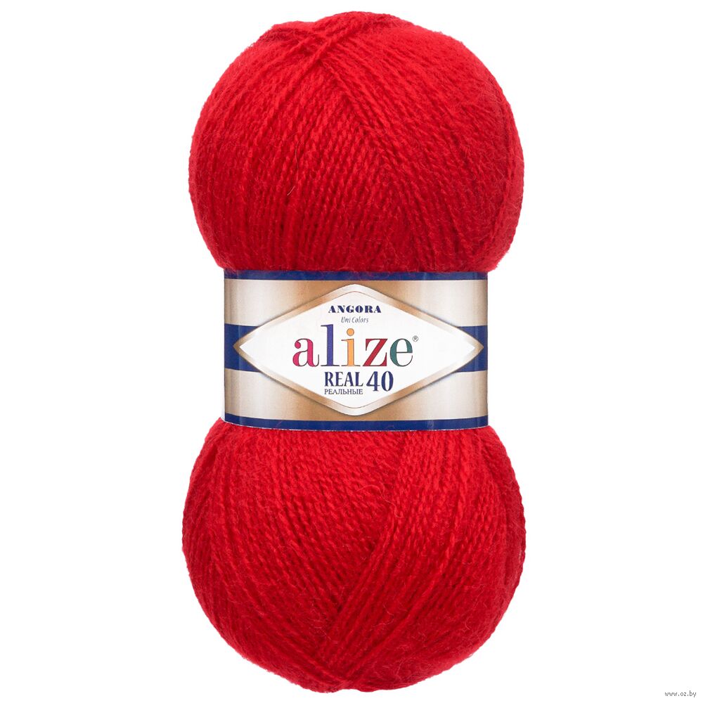 Пряжа "Angora Real 40 №56" (100 г; 430 м; красный)