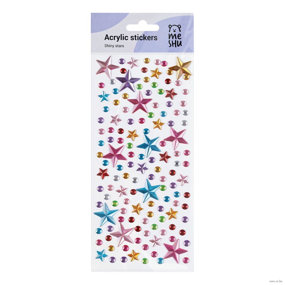 Наклейки акриловые "Shiny stars" (137 шт.)