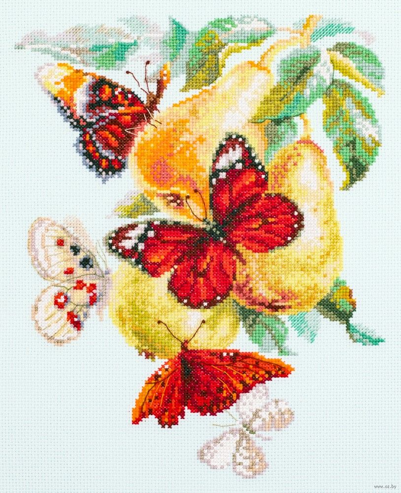 Набор для вышивки крестом RTO R Бабочки и цветы купить в интернет-магазине Муркины Рукоделки