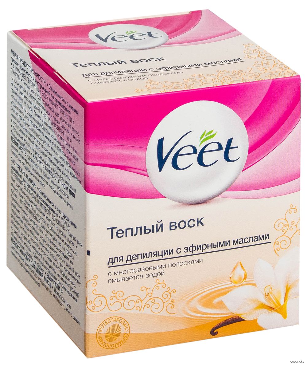 Воск для депиляции "Veet Warm Wax. С эфирными маслами" (250 мл) Veet : купить в Минске в интернет-магазине — OZ.by