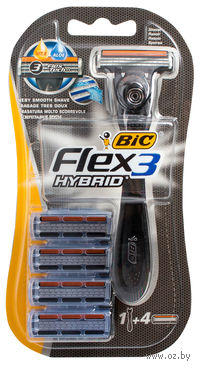 Станок для бритья "Flex 3 easy" (+4 кассеты)