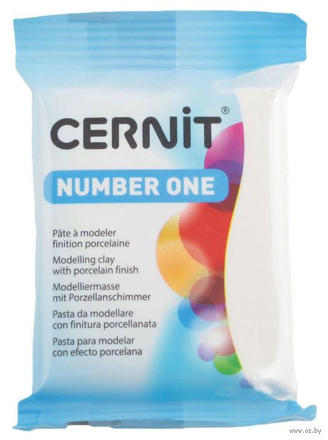 Глина полимерная "CERNIT Number One" (белый матовый; 56 г) — фото, картинка