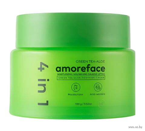 Крем для лица "Green Tea-Aloe Soothing Cream" (100 г) — фото, картинка