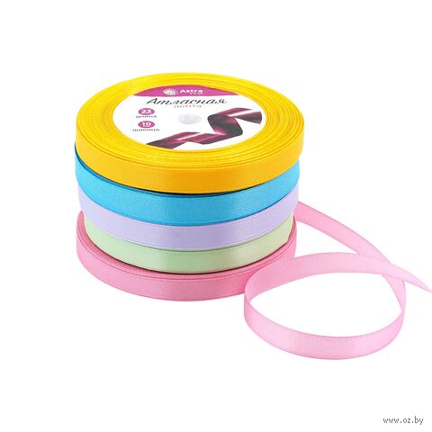 Набор декоративных лент "Весенний микс" (1 см; 23 м; 5 шт.) — фото, картинка