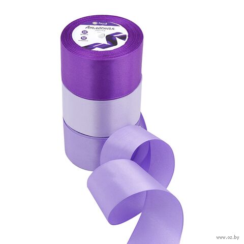 Набор декоративных лент "Фиолетовый микс" (5 см; 23 м; 3 шт.) — фото, картинка