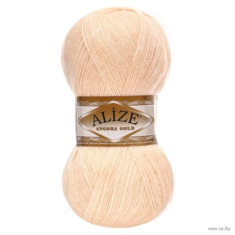 Пряжа "Angora Gold №681" (100 г; 550 м; ярко-персиковый) — фото, картинка