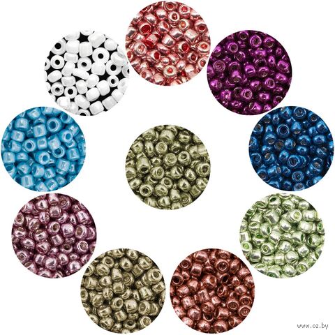 Набор бисера 11/0 "Ассорти №13" (10 цветов) — фото, картинка