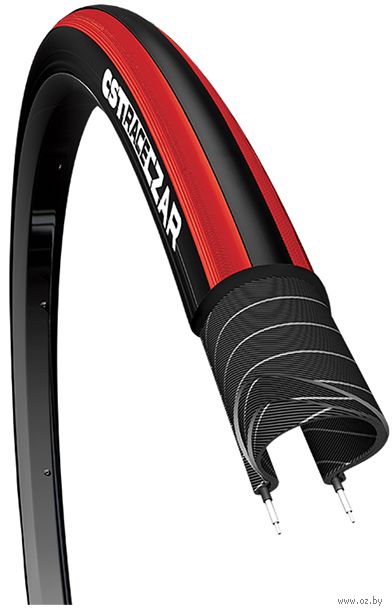 Покрышка для велосипеда "C-1406 CZAR Comp" (чёрно-красная; 700х23C) — фото, картинка