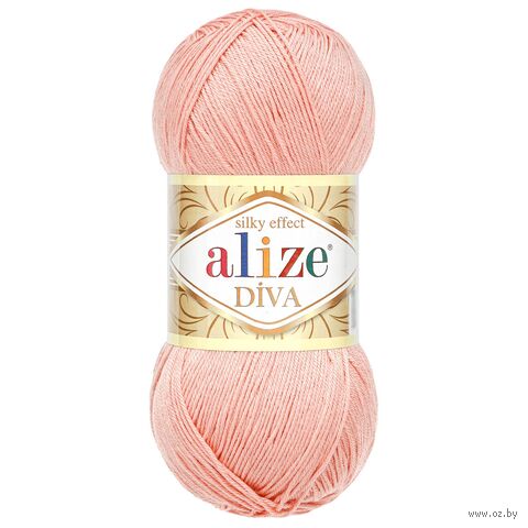 Пряжа "Diva №363" (100 г; 350 м; нежная роза) — фото, картинка