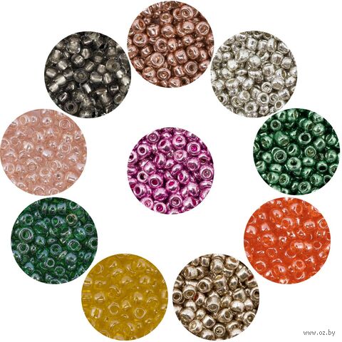 Набор бисера 11/0 "Ассорти №25" (10 цветов) — фото, картинка