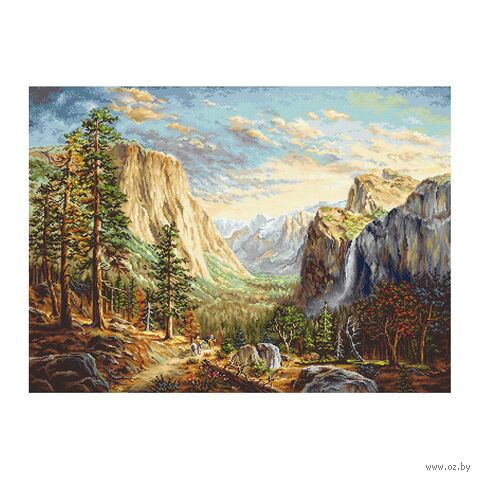 Набор для вышивания "Езда в горах" (410х560 мм) — фото, картинка