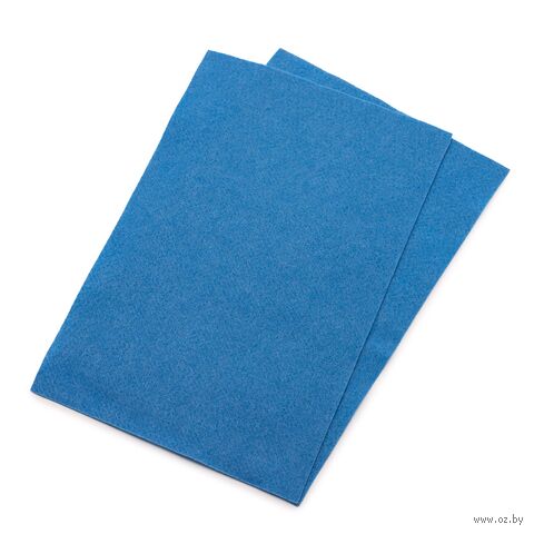 Фетр листовой мягкий "Айрис" (20х30 см; голубой; 2 листа) — фото, картинка
