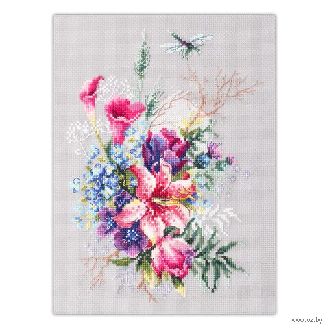 Набор для вышивания "Тюльпаны и лилия" (180х260 мм) — фото, картинка