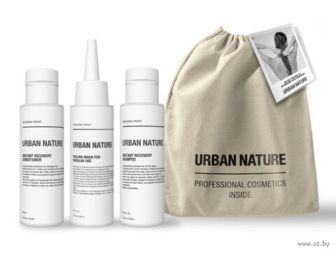 Подарочный набор "Мгновенное восстановление" (шампунь, кондиционер, пилинг для волос) — фото, картинка