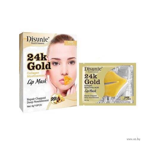 Патчи гидрогелевые для губ "24K Gold & Collagen Acid" (6 г) — фото, картинка