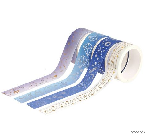 Набор клейких декоративных лент "Galaxy" (4 шт.) — фото, картинка