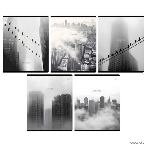 Тетрадь полуобщая в клетку "Sity vibe" (48 листов) — фото, картинка