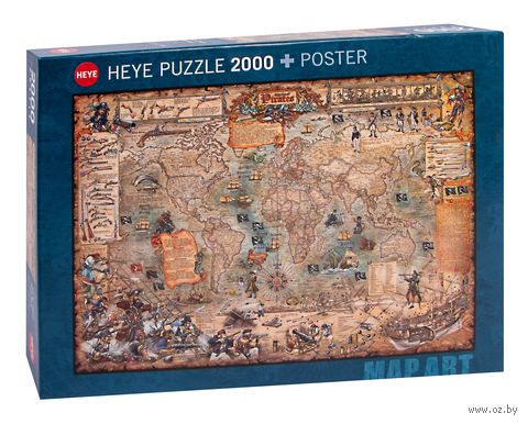 Пазл "Пиратская карта" (2000 элементов) — фото, картинка