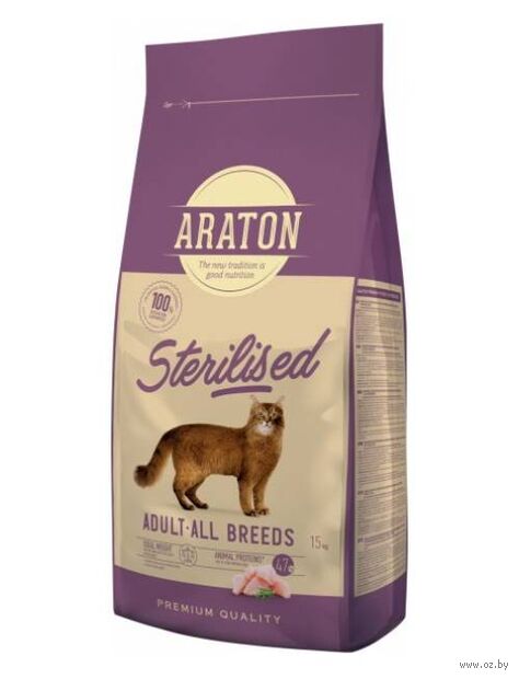 Корм сухой для кошек "Sterilization" (15 кг; курица) — фото, картинка