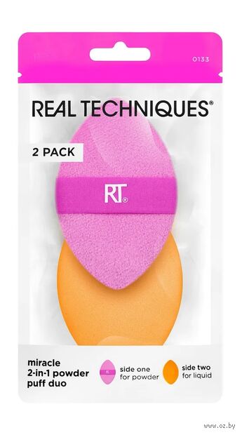 Набор пуховок для пудры "Miracle 2-in-1 Powder Puff Duo" (2 шт.) — фото, картинка