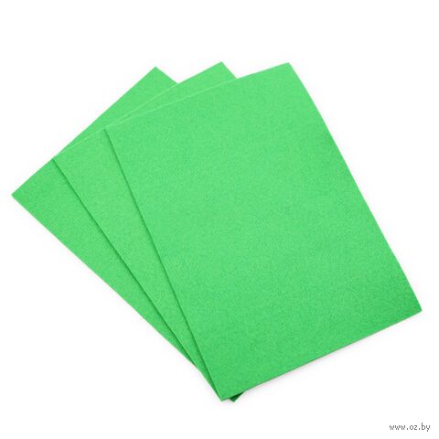 Фетр листовой мягкий "Astra" (20х30 см; светло-зеленый; 3 листа) — фото, картинка