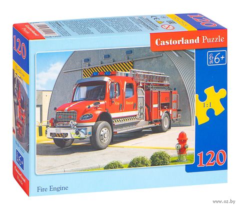Пазл "Пожарная машина" (120 элементов) — фото, картинка