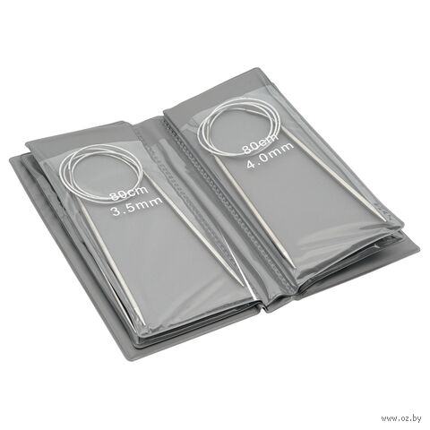 Набор круговых спиц для вязания (металл; 80 см; 8 размеров) — фото, картинка