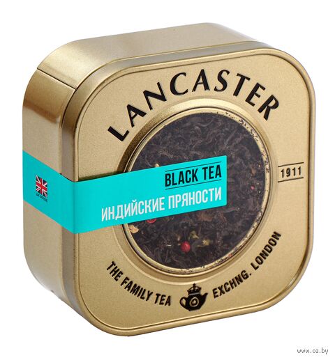 Чай черный листовой "Lancaster. Индийские пряности" (75 г; в банке) — фото, картинка