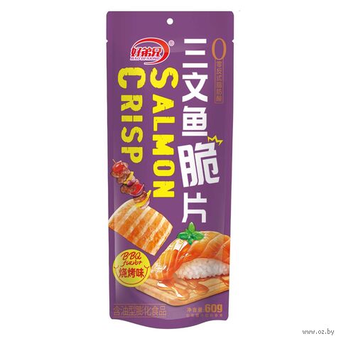 Чипсы рисовые "С лососем. Со вкусом барбекю" (60 г) — фото, картинка