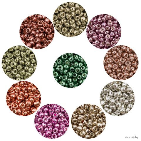Набор бисера 11/0 "Ассорти №7" (10 цветов) — фото, картинка