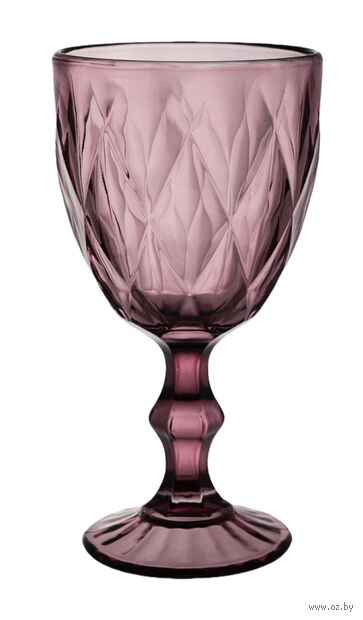 Набор бокалов "Бордовый ромб" (6 шт.; 320 мл) — фото, картинка
