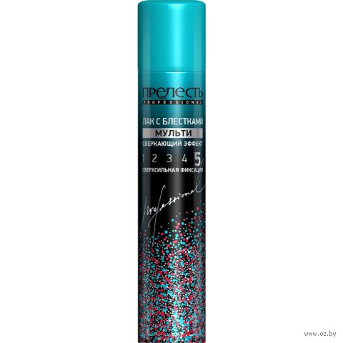 Лак для укладки волос "С блёстками. Мульти" сверхсильной фиксации (75 мл) — фото, картинка