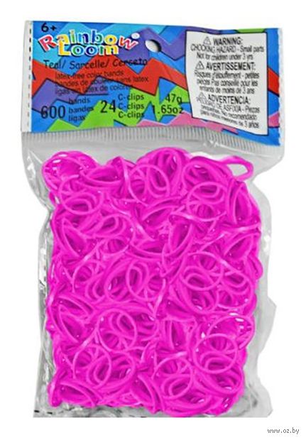 Набор резиночек для плетения "Rainbow Loom. Ярко-розовые" — фото, картинка