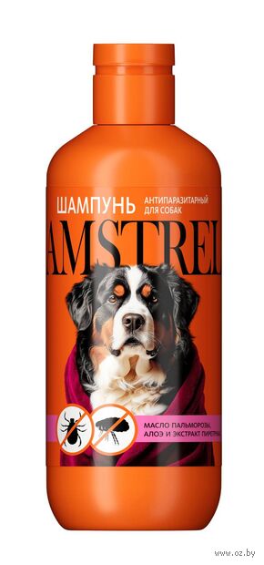 Шампунь для собак "Антипаразитарный. С маслом пальмарозы, алоэ и экстракт пиретрума" (300 мл) — фото, картинка