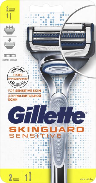 Станок для бритья "SkinGuard Sensitive" (+1 кассета) — фото, картинка