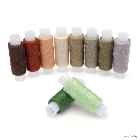 Набор швейных ниток 50/2 "Ассорти №60" (200 м; 10 шт.) — фото, картинка