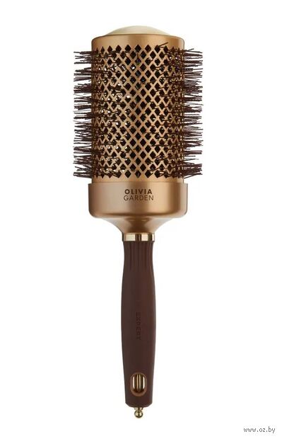 Термобрашинг для волос "Expert Blowout Shine Wavy Bristles Gold&Brown" (6,5 см) — фото, картинка
