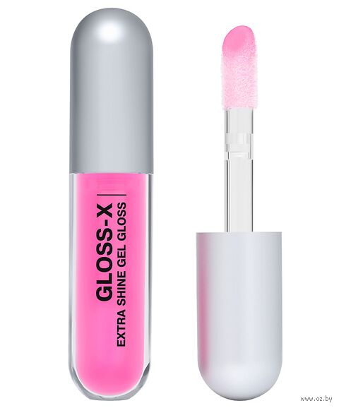 Гель-блеск для губ "Gloss-X" тон: 05, прозрачный с насыщенно-розовым подтоном — фото, картинка