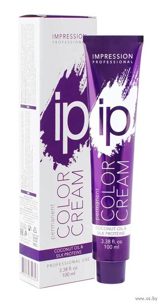 Крем-краска для волос "Impression Professional" тон: 5.12, светлый шатен пепельно-матовый — фото, картинка